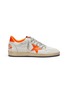 Main View - Click To Enlarge - GOLDEN GOOSE - 'Ball Star' neon panel leather sneakers