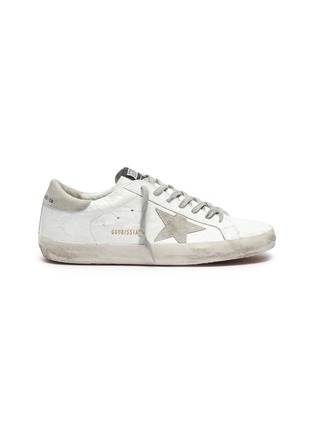 Main View - Click To Enlarge - GOLDEN GOOSE - 'Superstar' crinkled effect leather sneakers