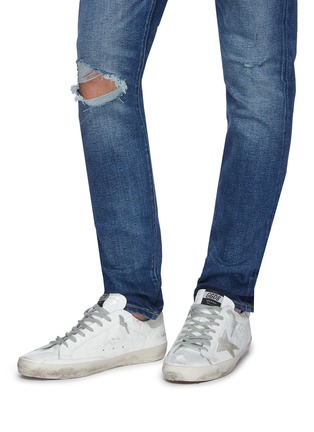 Figure View - Click To Enlarge - GOLDEN GOOSE - 'Superstar' crinkled effect leather sneakers