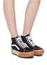 Figure View - Click To Enlarge - VANS - 'Sk8-Hi Stacked' canvas flatform sneakers