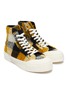 Detail View - Click To Enlarge - GOOD NEWS - 'Softball 2' checkered wool high top sneakers