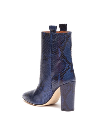  - PARIS TEXAS - Snake embossed leather ankle boots