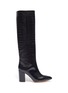 Main View - Click To Enlarge - PARIS TEXAS - Croc embossed leather knee high boots