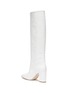  - PARIS TEXAS - Croc embossed leather knee high boots