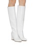 Figure View - Click To Enlarge - PARIS TEXAS - Croc embossed leather knee high boots