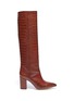 Main View - Click To Enlarge - PARIS TEXAS - Croc embossed leather knee high boots