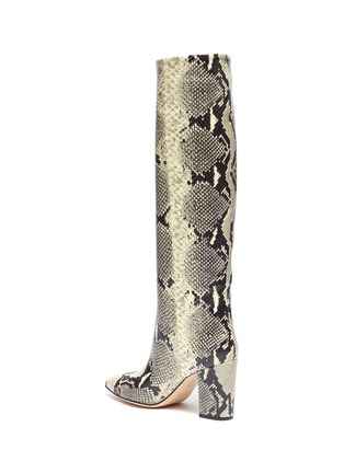  - PARIS TEXAS - Snake embossed leather knee high boots