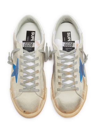 Detail View - Click To Enlarge - GOLDEN GOOSE - 'Superstar' paint stroke leather sneakers