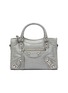 Main View - Click To Enlarge - BALENCIAGA - 'Classic City' mini croc embossed leather shoulder bag