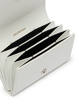 Detail View - Click To Enlarge - BALENCIAGA - 'Ville' logo print accordion leather card holder