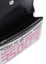 Detail View - Click To Enlarge - BALENCIAGA - 'BB' graffiti print leather wallet on chain