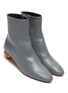 Detail View - Click To Enlarge - GRAY MATTERS - Egg heel leather ankle boots