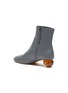  - GRAY MATTERS - Egg heel leather ankle boots