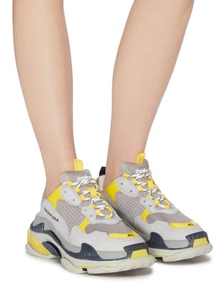 Figure View - Click To Enlarge - BALENCIAGA - 'Triple S' stack midsole mesh sneakers