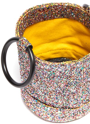 Detail View - Click To Enlarge - SIMON MILLER - 'Bonsai 15cm' coarse glitter bucket bag