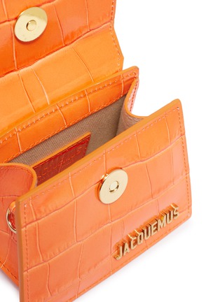 Detail View - Click To Enlarge - JACQUEMUS - 'Le Chiquito' micro croc embossed leather top handle bag