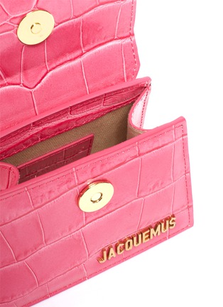 Detail View - Click To Enlarge - JACQUEMUS - 'Le Chiquito' micro croc embossed leather top handle bag
