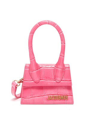 Main View - Click To Enlarge - JACQUEMUS - 'Le Chiquito' micro croc embossed leather top handle bag