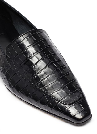 Detail View - Click To Enlarge - AEYDE - 'Aurora' croc embossed leather loafers