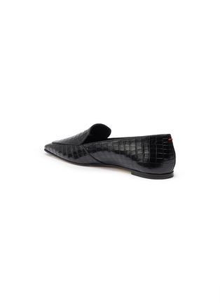  - AEYDE - 'Aurora' croc embossed leather loafers