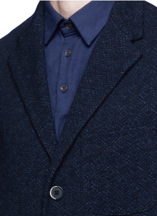 Detail View - Click To Enlarge - BARENA - 'Torceo Doni' diamond jacquard jersey soft blazer
