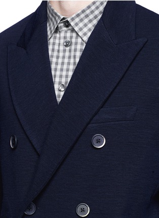 Detail View - Click To Enlarge - BARENA - 'Mosto Rino' double breasted jersey soft blazer