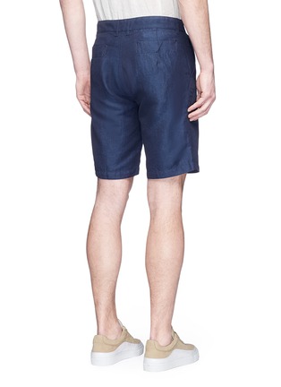 Back View - Click To Enlarge - BARENA - 'Nassa Nache' cotton-linen twill shorts