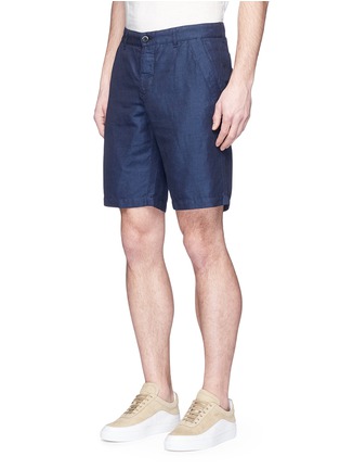 Front View - Click To Enlarge - BARENA - 'Nassa Nache' cotton-linen twill shorts