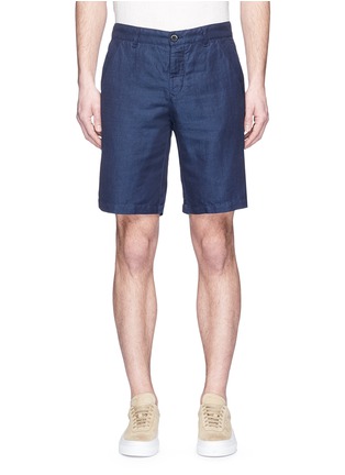 Main View - Click To Enlarge - BARENA - 'Nassa Nache' cotton-linen twill shorts