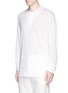 Front View - Click To Enlarge - EIDOS - Slub jersey Henley shirt