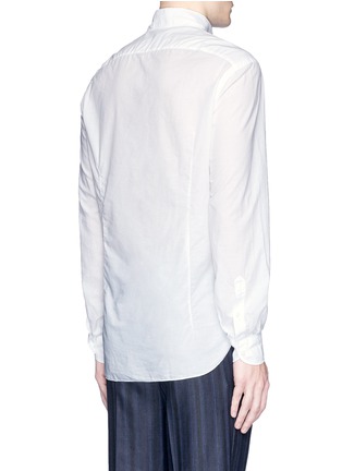 Back View - Click To Enlarge - EIDOS - Stripe dobby cotton-linen shirt