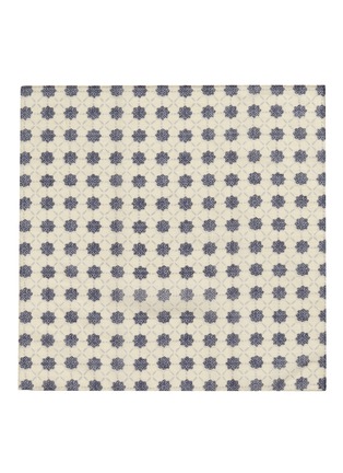 Detail View - Click To Enlarge - EIDOS - Floral blur print cotton-linen pocket square