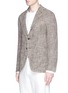 Front View - Click To Enlarge - EIDOS - Linen-cotton hopsack soft blazer
