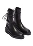 Detail View - Click To Enlarge - ANN DEMEULEMEESTER - Lace-up back panelled leather ankle boots