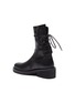  - ANN DEMEULEMEESTER - Lace-up back panelled leather ankle boots