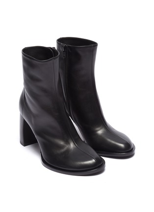 Detail View - Click To Enlarge - ANN DEMEULEMEESTER - Curved heel leather ankle boots