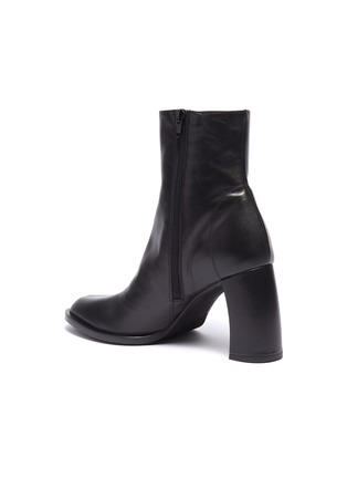  - ANN DEMEULEMEESTER - Curved heel leather ankle boots