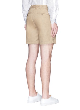 Back View - Click To Enlarge - EIDOS - Cotton hopsack shorts