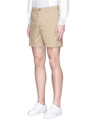 Front View - Click To Enlarge - EIDOS - Cotton hopsack shorts