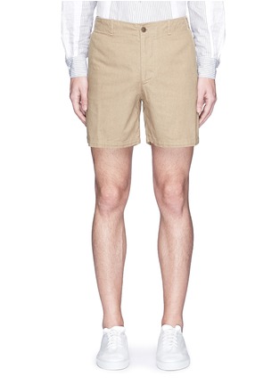 Main View - Click To Enlarge - EIDOS - Cotton hopsack shorts
