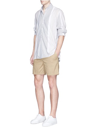 Figure View - Click To Enlarge - EIDOS - Cotton hopsack shorts