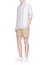 Figure View - Click To Enlarge - EIDOS - Cotton hopsack shorts