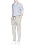 Figure View - Click To Enlarge - EIDOS - Stripe cotton hopsack shirt