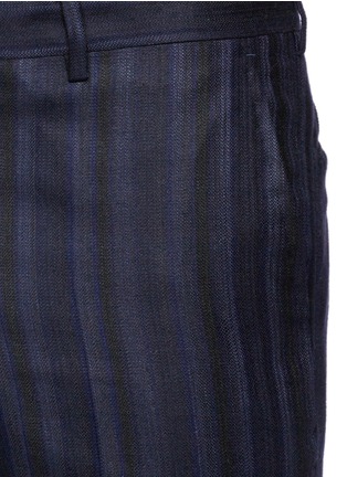 Detail View - Click To Enlarge - EIDOS - Stripe silk-linen-wool pants