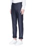Front View - Click To Enlarge - EIDOS - Stripe silk-linen-wool pants