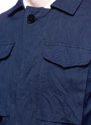 Detail View - Click To Enlarge - EIDOS - Cotton-linen field jacket