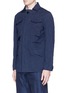 Front View - Click To Enlarge - EIDOS - Cotton-linen field jacket