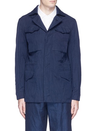 Main View - Click To Enlarge - EIDOS - Cotton-linen field jacket