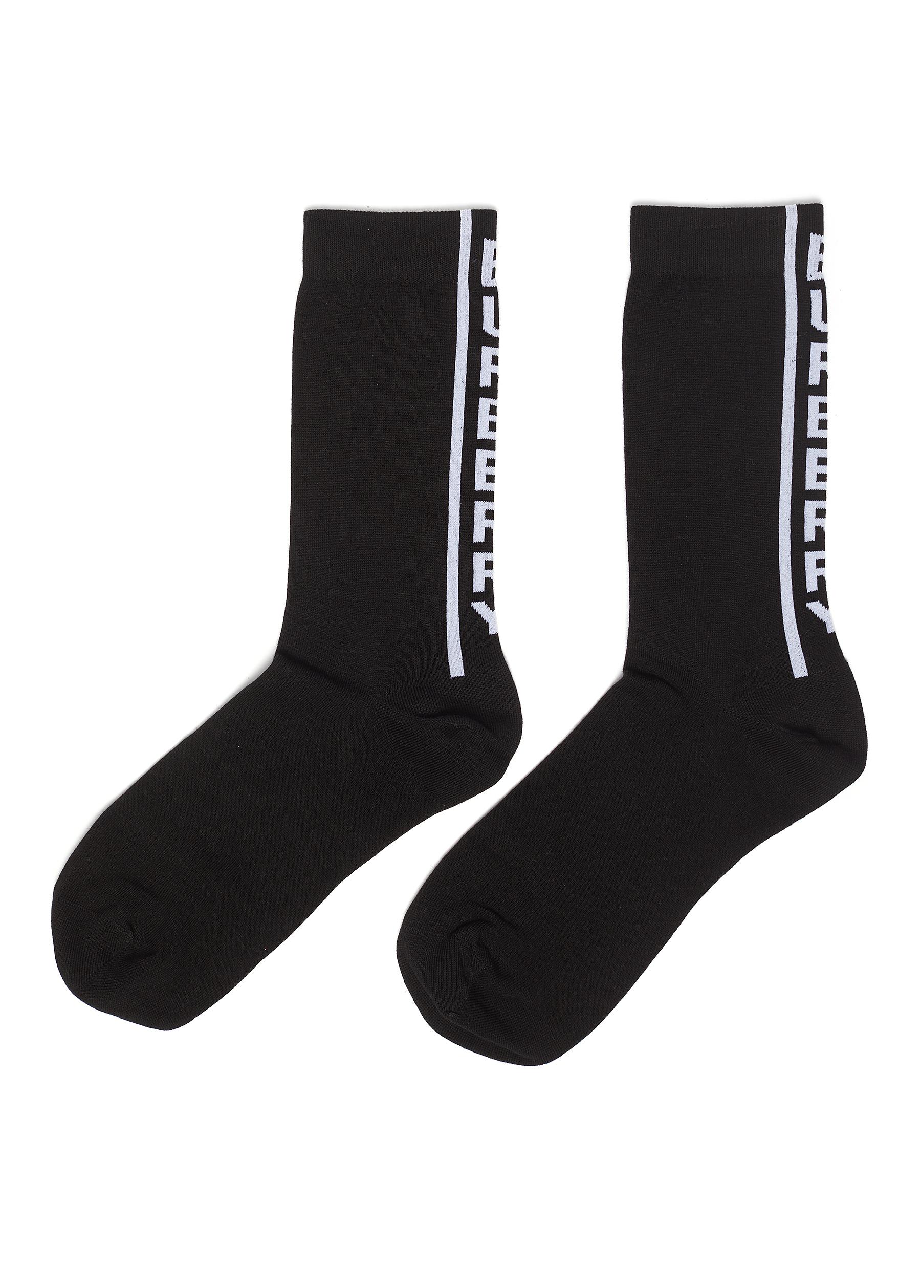 burberry logo socks