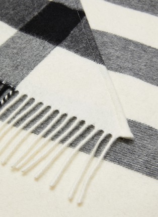 Detail View - Click To Enlarge - BURBERRY - Half Mega check cashmere bandana scarf